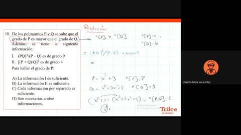 TRILCE SEMESTRAL 2021 | SEMANA 20 | HAB. MATEMÁTICA: SUFICIENTE DE DATOS