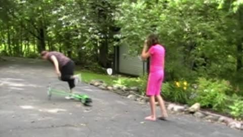 Lady Faceplant Fails At Riding Electric Scooter