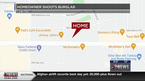 HOME INVADER IN LAWTON SHOT BY HOMEOWNER