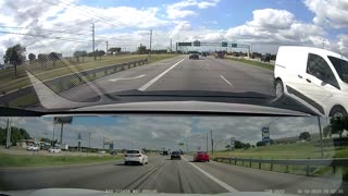 Dashcam Captures Rear-End Collision on Texas Highway