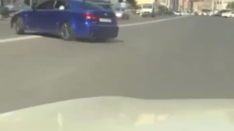 dude driving like a muppet crashes his new car