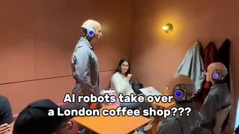 AI ROBOTS TAKE OVER A LONDON COFFEE SHOP