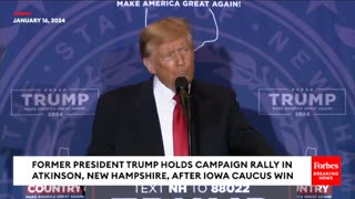 Trump Makes Fun Of Biden At Post-Iowa Caucus Rally In New Hampshire