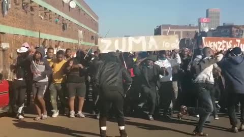 South African Protest during Hard Covid lockdown