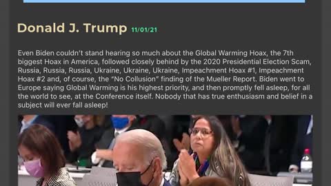 Even Biden couldn’t stand hearing so much about the Global Warming Hoax!