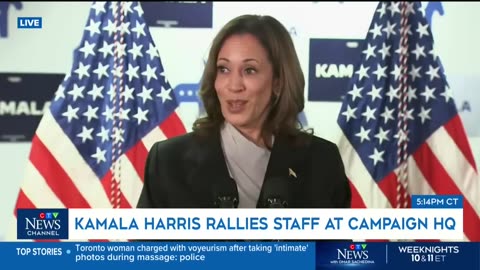'We have work to do_' Kamala Harris rallies staff at campaign HQ _ U.S. ELECTION
