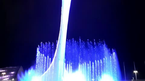 Signing fountains, night show