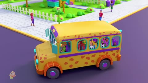 The Zoo Bus Song | Wheels On The Bus Go Round & Round | Nursery Rhymes & Baby Songs with Zoobees