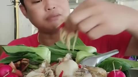Thailand Mukbang Eating Spicy Seafood Compilation - Eat with Sakana