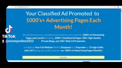 Your Classified Ad Promoted to 1000's+ Advertising Pages Each Month!