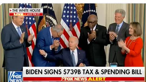 This is what dementia looks like. After signing a 739 Billion dollar bill