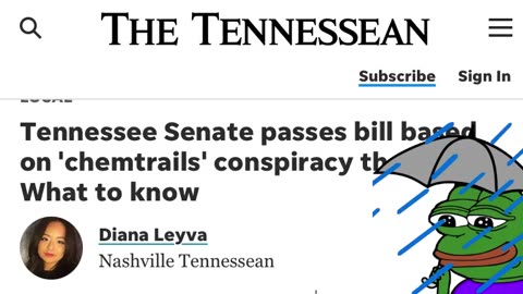 The Tennessee Senate Passed a Bill Outlawing "Chemtrails."