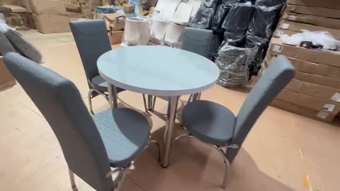 Dining Set 4+1 Round Style Payment COD