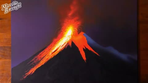Draw The Edge Lines Of The Magma On The Volcano