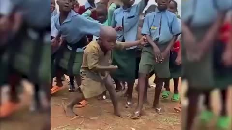 Funny kid got great dance moves!