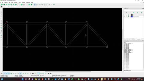 Demo - Drawing truss using LibreCad