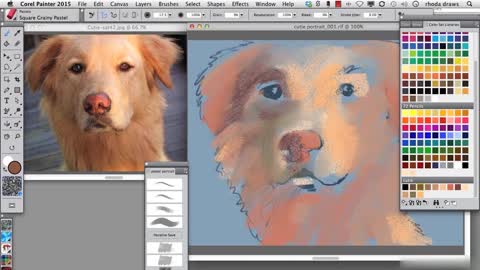 Tutorial from the painting software Corel Painter, part 15.