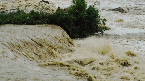 River Flood and Rain Sounds for Stress-Free Unwind and Peace - 1 Hour 38 Minutes