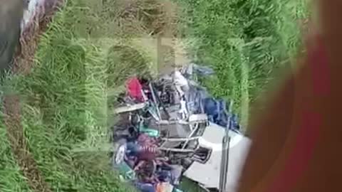 Accidente de bus en puente de Gambote