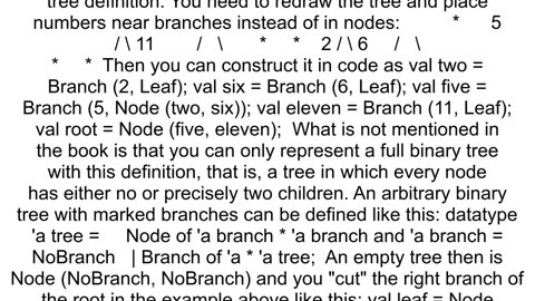 Creating an instance of a Binary Tree Programming Standard ML by Robert Harper