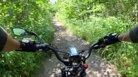 Riding Rize Blade 2 ebike in Nature Trail