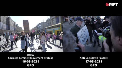 DUBLIN: Protests on Two Different Days: Different Garda Response