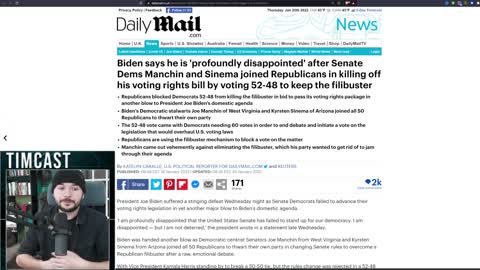 Democrats Voter Suppression Bill Is DONE, Dems Lose And Biden Cries About It, Freedom Is WINNING