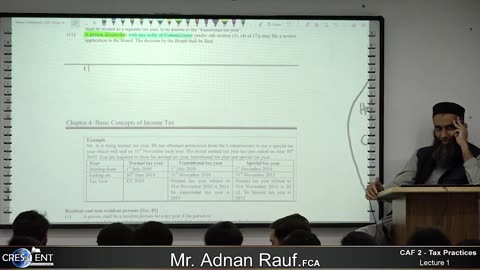 LECTURE NO 1 / TAX / CAF-2 / SIR ADNAN RAUF / MARCH ATTEMPT 2024 / SEPTEMBER -24