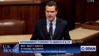 Rep Matt Gaetz: reject continuous resolutions, and vote for spending cut