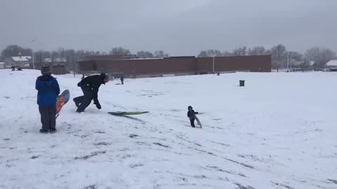 FUNNY Snowboarding Fail Caught On Camera!
