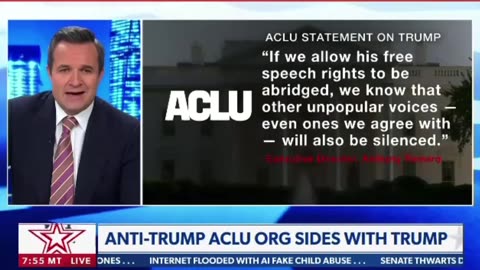 Anti Trump ACLU sides with Trump