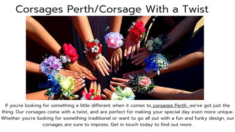 Corsages Perth/Corsage With a Twist