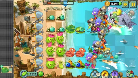 beating all bosses in plants vs zombies2