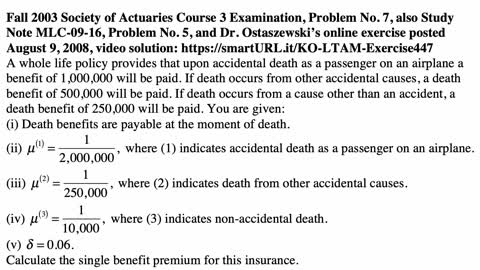 Exam LTAM exercise for October 16, 2021