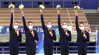 Japan's rhythmic gymnasts hold Olympics test event