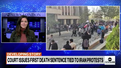 1st death sentence issued to anti-government protesters in Iran l ABCNL