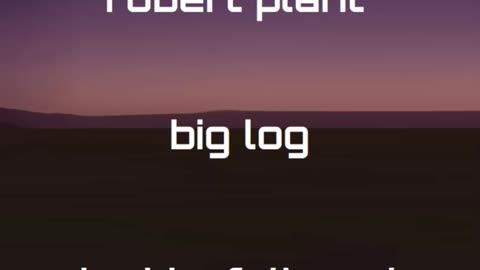 Robert Plant - Big Log (David R. Fuller Mix)