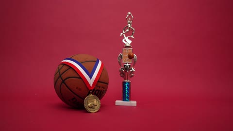 Basketball Trophy and Medal