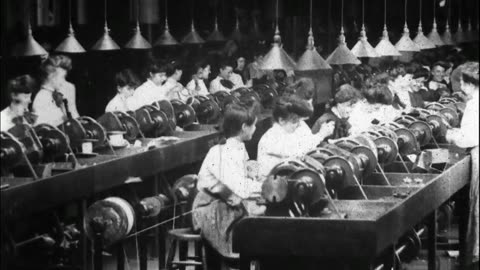 Coil Winding, Westinghouse Works (1904 Original Black & White Film)