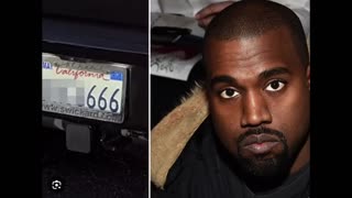 THE WOLVES AREN'T EVEN TRYING TO HIDE WHO THEY ARE! KANYE WEST IS DRIVING WITH A 666 LICENSE PLATE!