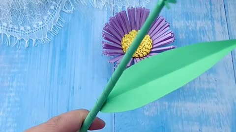 Beautiful Paper Sunflower Tutorial | DIY Small Paper Flower for Room Decoration #DIY #shortvideos