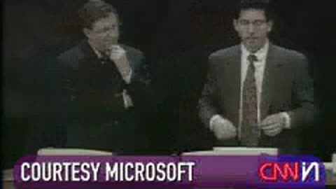 Funny Bill Gates windows 98 crash on live tv
