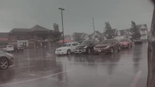 Tesla Cam Captures Tornado Tearing Up Parking Lot