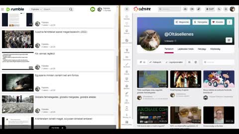 Rumble és Odysee csatornáim