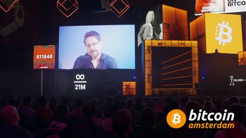 Edward Snowden's live address at #Bitcoin Amsterdam 2023