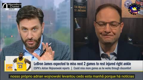 Woj afirma que Papai Lebron não vai estar 100% nos Playoffs.