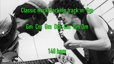 Gm Big Muff Classic Blues Rock Backing Track 140 bpm