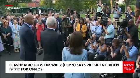 FLASBACK: Tim Walz Declares Biden 'Fit For Office' 34 Days Ago, Says He Has The President's Back