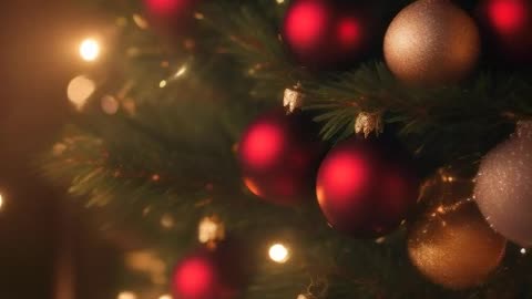Close up of a Christmas tree.mp4
