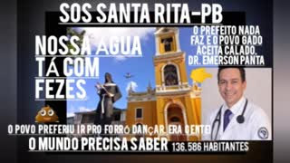 ÁGUA DE SANTA RITA NA PARAÍBA CONTAMINADA COM FEZES/136.586 HABITANTES NADA FAZEM WATER CONTAMINED